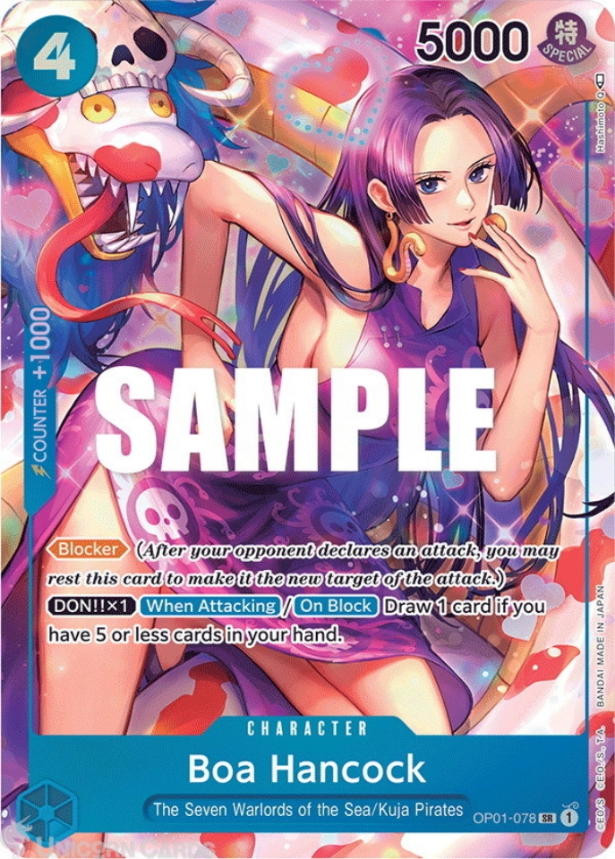 Op01 078 Alt Boa Hancock Parallel Super Rare Alternative Art One Piece Tcg Card Unicorn 5970