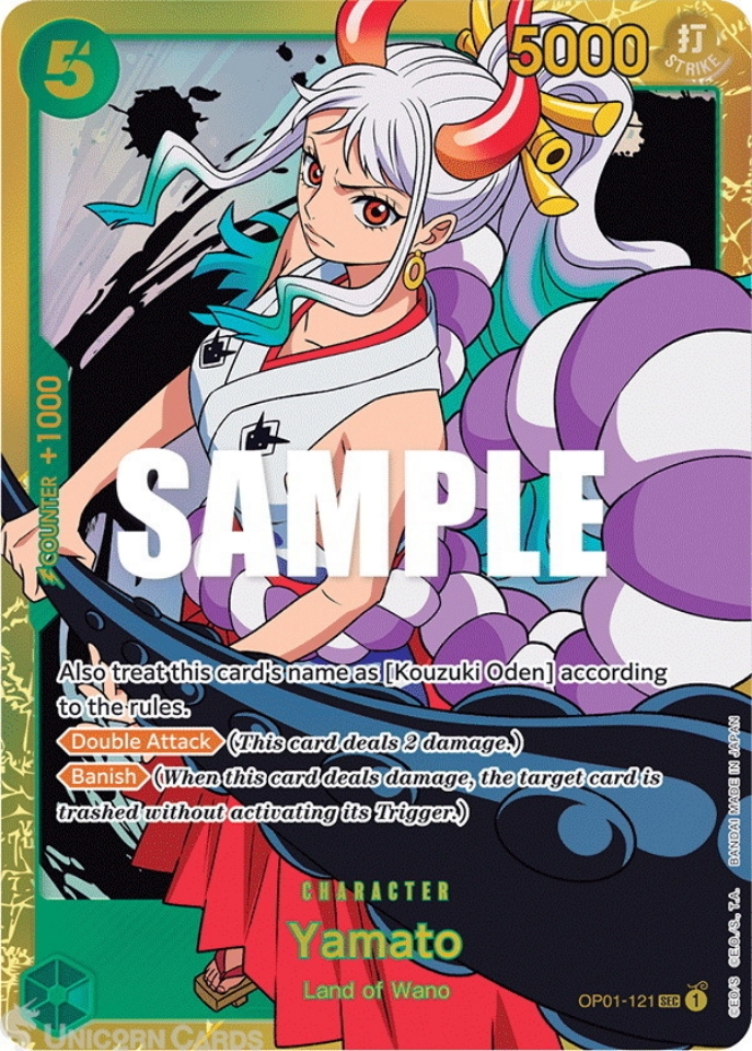 Op Yamato Secret Rare One Piece Tcg Card Unicorn Cards Yugioh Pokemon Digimon And