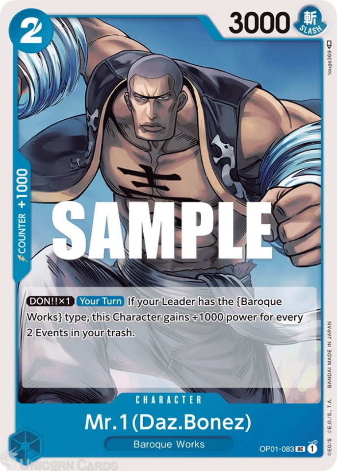 OP01-083 Mr. 1 (Daz.Bonez) Uncommon English One Piece TCG Card