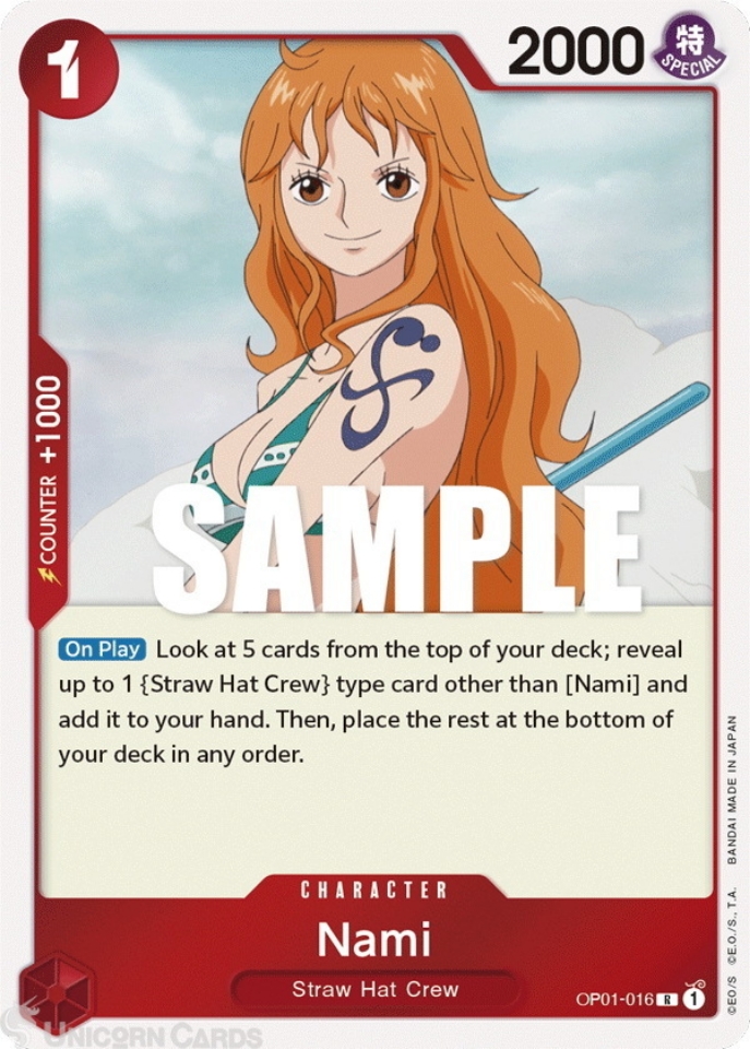 Op01 016 Nami Rare One Piece Tcg Card Unicorn Cards Yugioh Pokemon Digimon And Mtg Tcg 6770