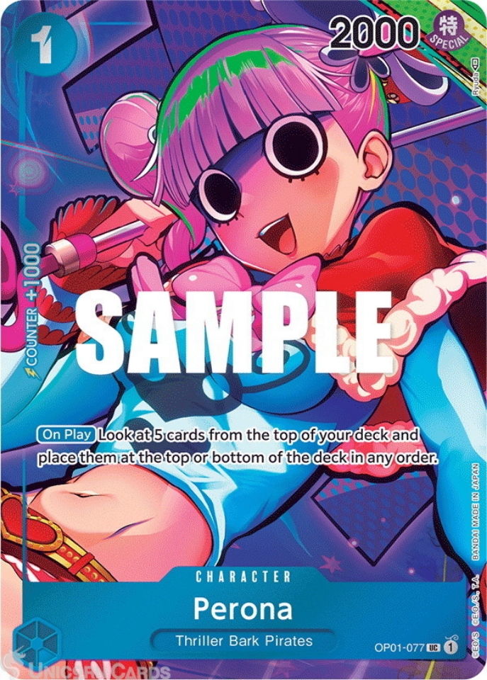 OP01077ALT Perona (Box Topper) Alternative Art One Piece TCG