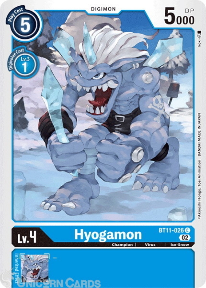 BT11026 Hyogamon Common BT11 Dimensional Phase Mint Digimon