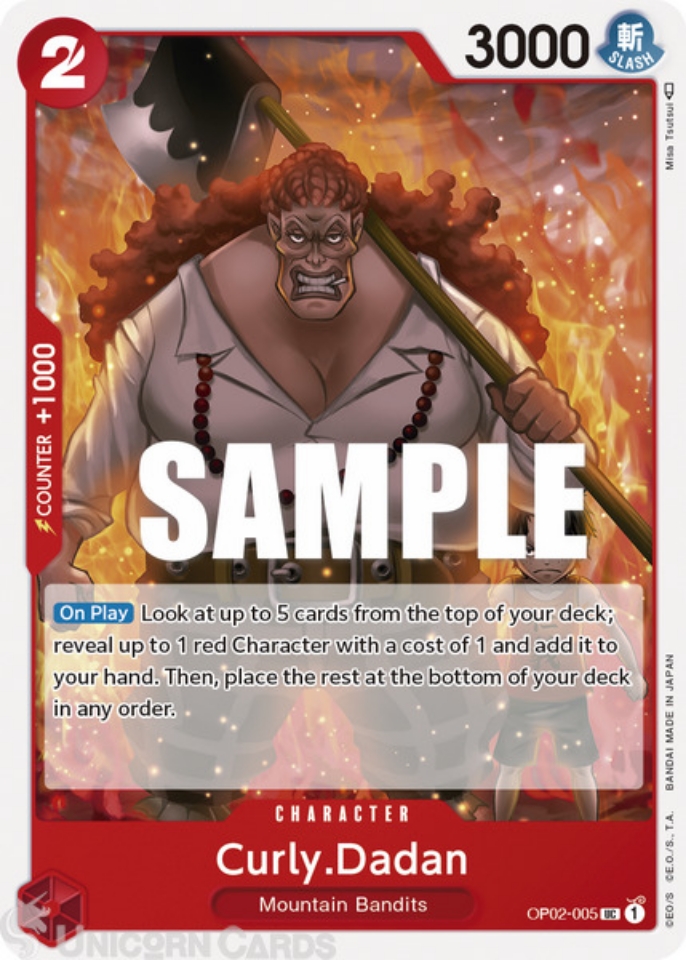 OP02-005 Curly.Dadan Uncommon One Piece TCG Card:: Unicorn Cards ...