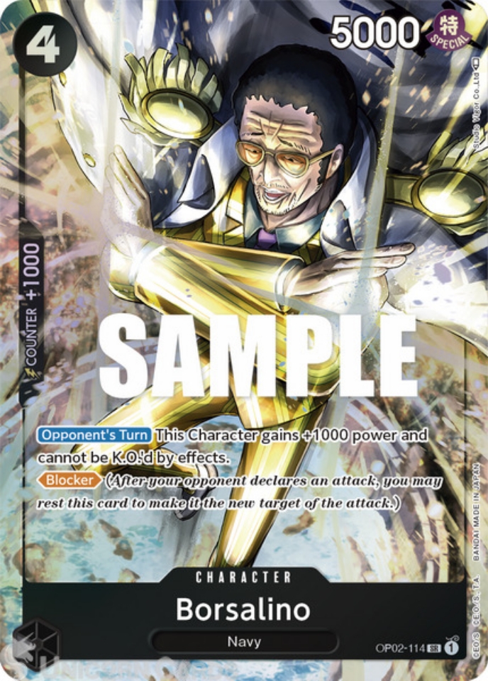 OP02-114 Borsalino Super Rare Alternative Art One Piece TCG