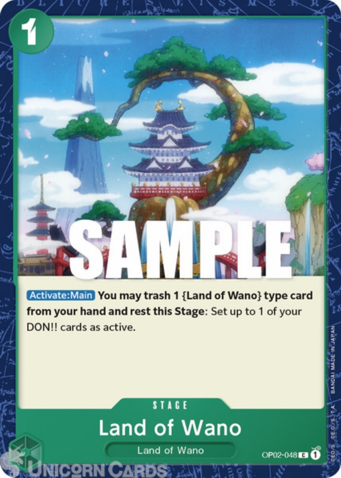 OP02048 Land of Wano Common One Piece TCG Card Unicorn Cards YuGiOh!, Pokemon, Digimon and