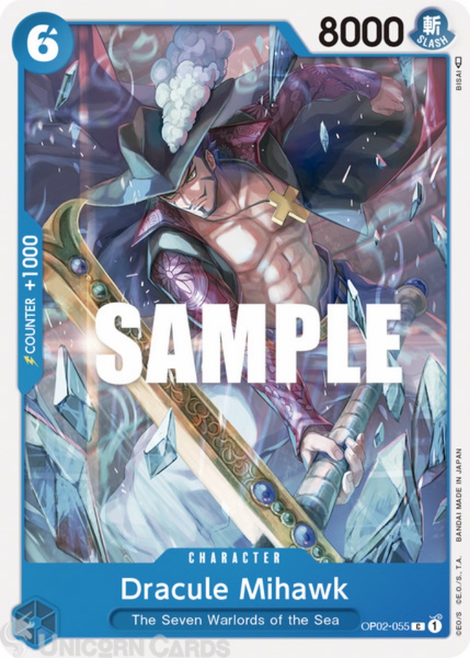 OP02-055 Dracule Mihawk Common One Piece TCG Card:: Unicorn Cards ...