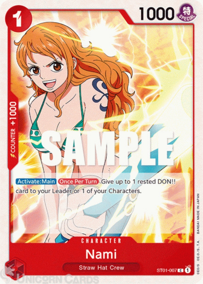 ST01007 Nami Common One Piece TCG Card Unicorn Cards YuGiOh!, Pokemon, Digimon and MTG TCG