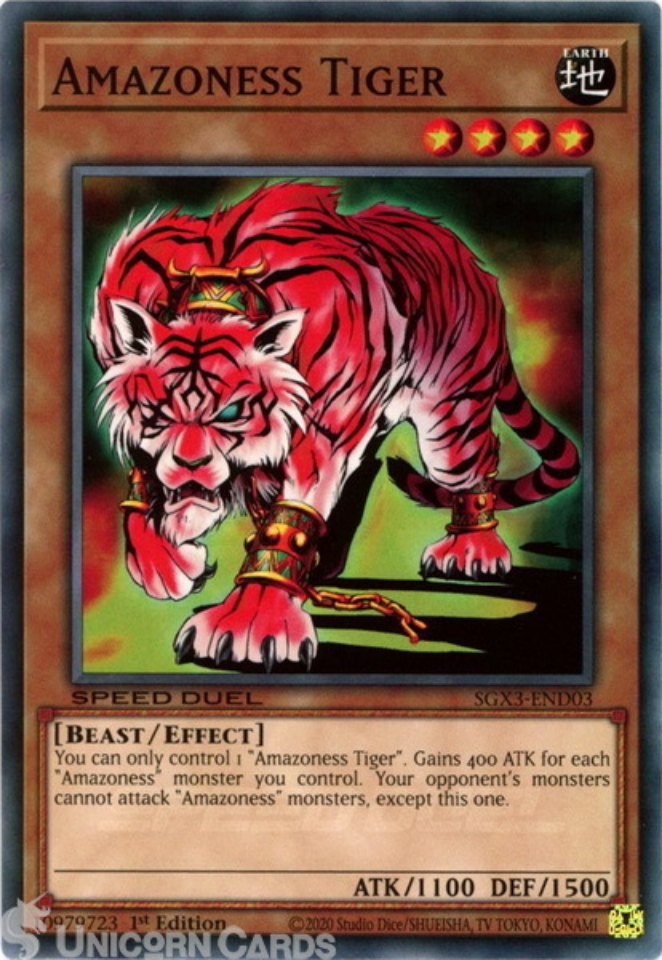 amazoness cards yugioh SGX3-END03 Tiger :: Common 1st Edition Mint Card:: Unicorn Pokemon Trading Card Game Bundle Size:5 Cases kumena