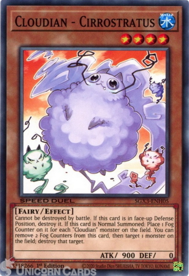 yugioh cloudian cards Yu-Gi-Oh! - Speed Duel GX: Duelists of Shadows - All cards will be carefully packed for safe transit SGX3-ENH05 Cloudian - Cirrostratus ::