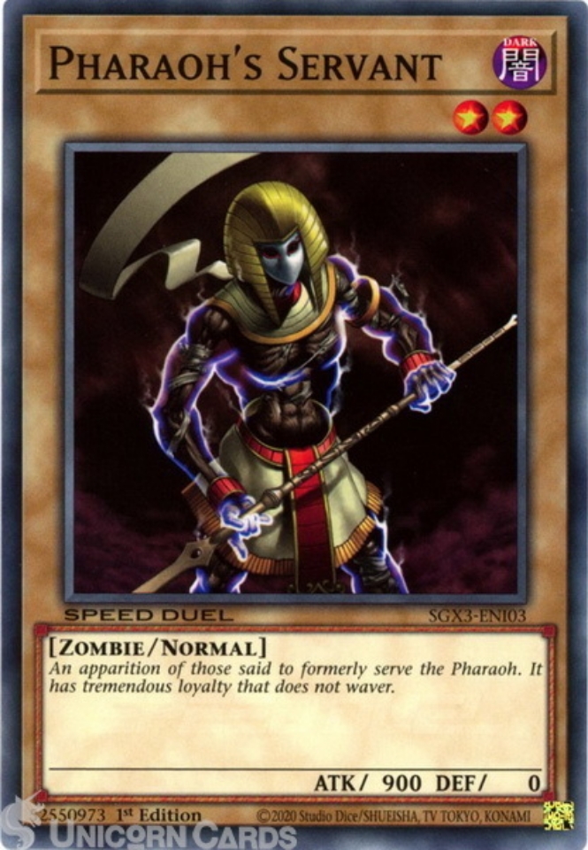 SGX3-ENI03 Pharaoh's Servant :: Common 1st Edition Mint YuGiOh