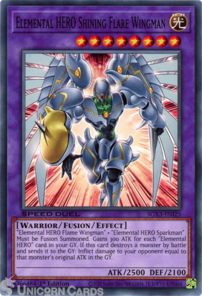 yugioh cards elemental hero flame wingman Shining Flare [EEN-EN036] Ultimate Rare  Gear Gaming Fayetteville trading and collectible card game (TCG/CCG) Elemental HERO Flame Wingman -