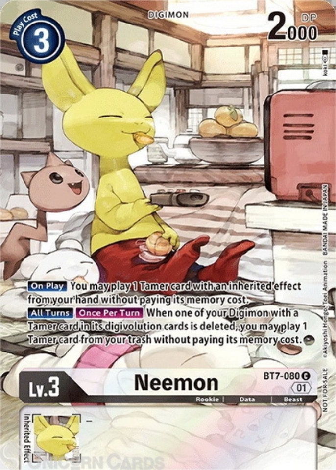 BT7-080 Neemon :: Common Alternative Art Mint Digimon Card