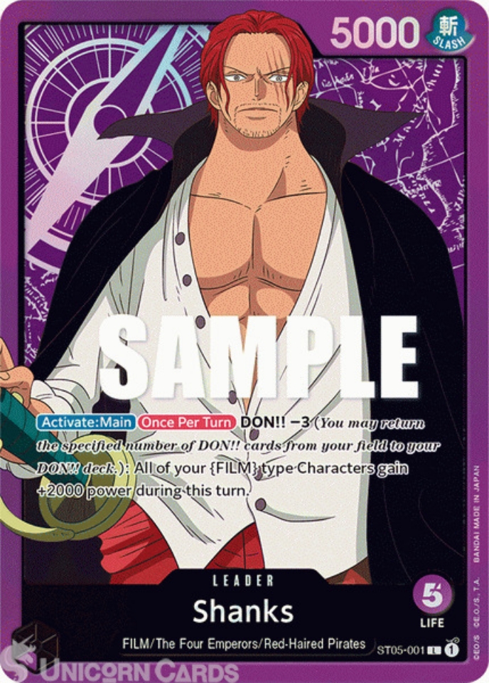 St Shanks Leader One Piece Tcg Card Unicorn Cards Yugioh Pokemon Digimon And Mtg