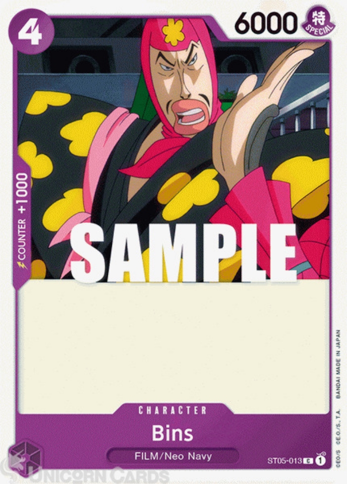 ST05-013 Bins :: Common One Piece TCG Card:: Unicorn Cards - YuGiOh ...