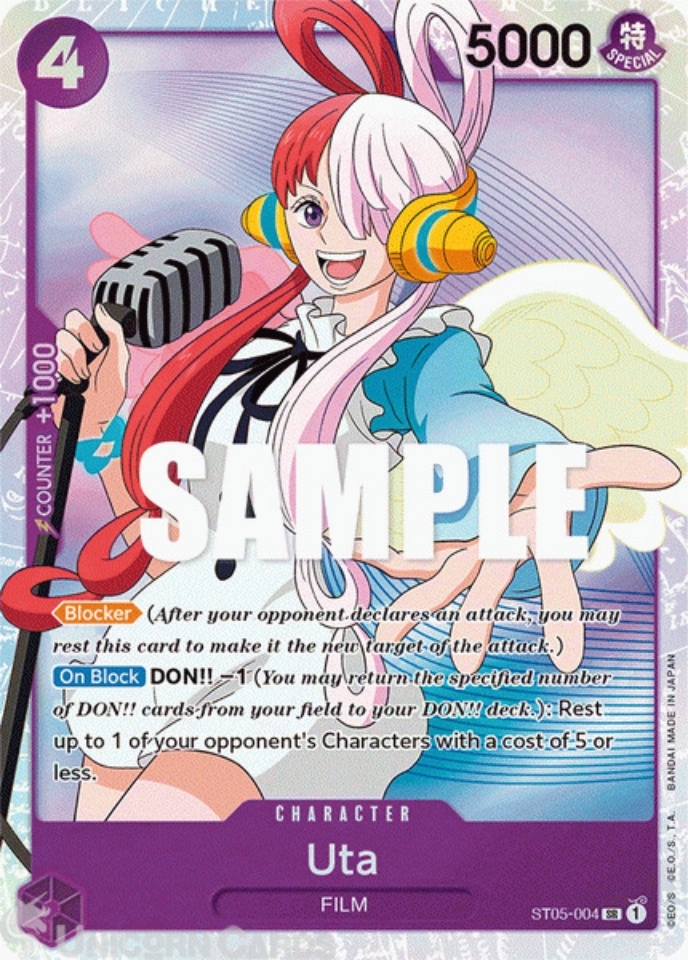 ST05-004 Uta :: Super Rare One Piece TCG Card:: Unicorn Cards - YuGiOh ...