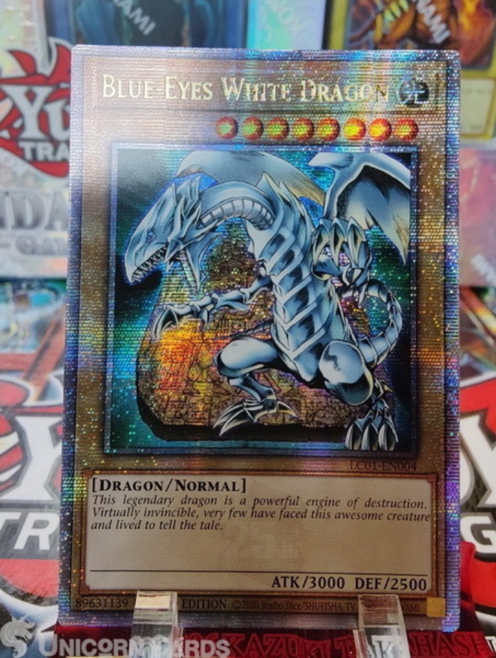 LC01-EN004 Blue-Eyes White Dragon : Quarter Century Secret Rare Limited Edition Ccg Individual Cards