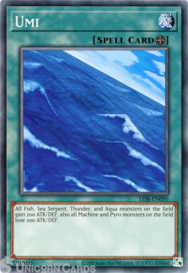 LOB-EN050 Umi :: Common 25th Anniversary Edition Mint YuGiOh Card ...