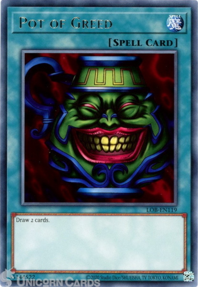 LOBEN119 Pot of Greed Rare 25th Anniversary Edition Mint YuGiOh