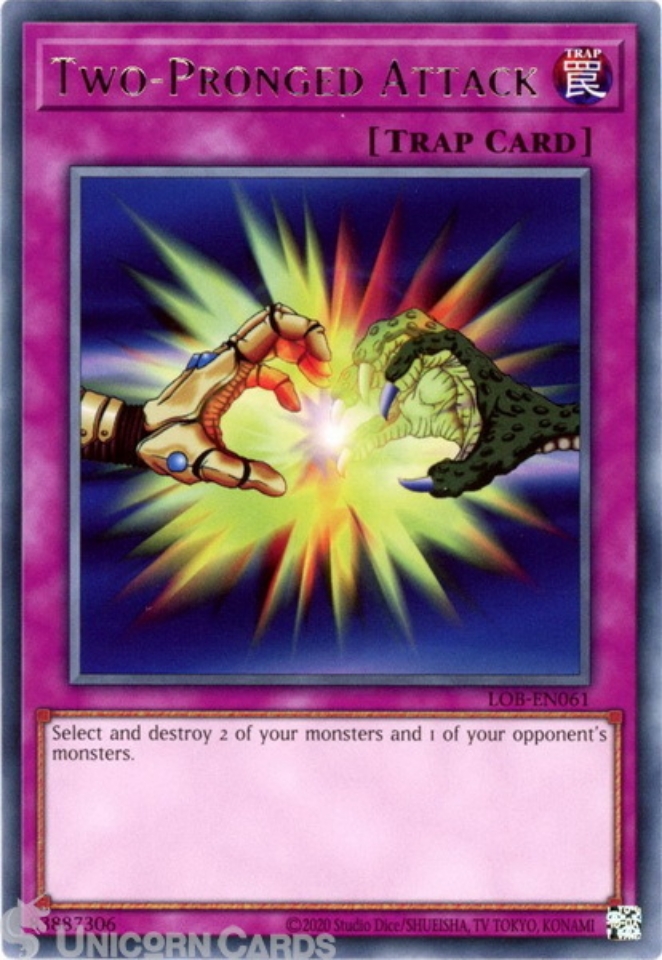 LOBEN061 TwoPronged Attack Rare 25th Anniversary Edition Mint