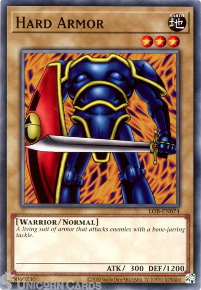 LOBEN074 Hard Armor Common 25th Anniversary Edition Mint YuGiOh
