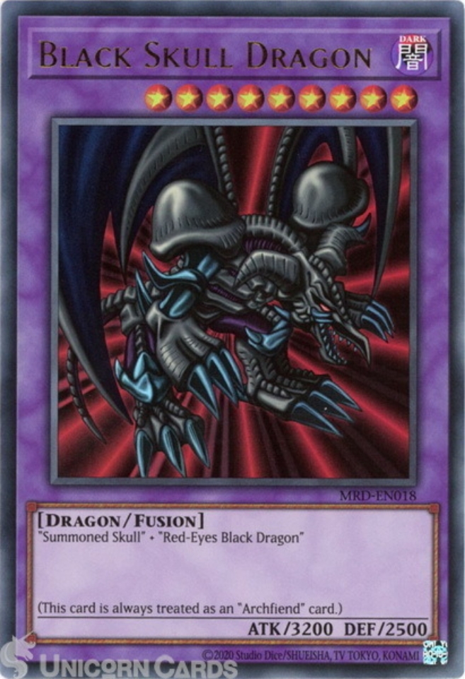 MRDEN018 Black Skull Dragon Ultra Rare 25th Anniversary Edition