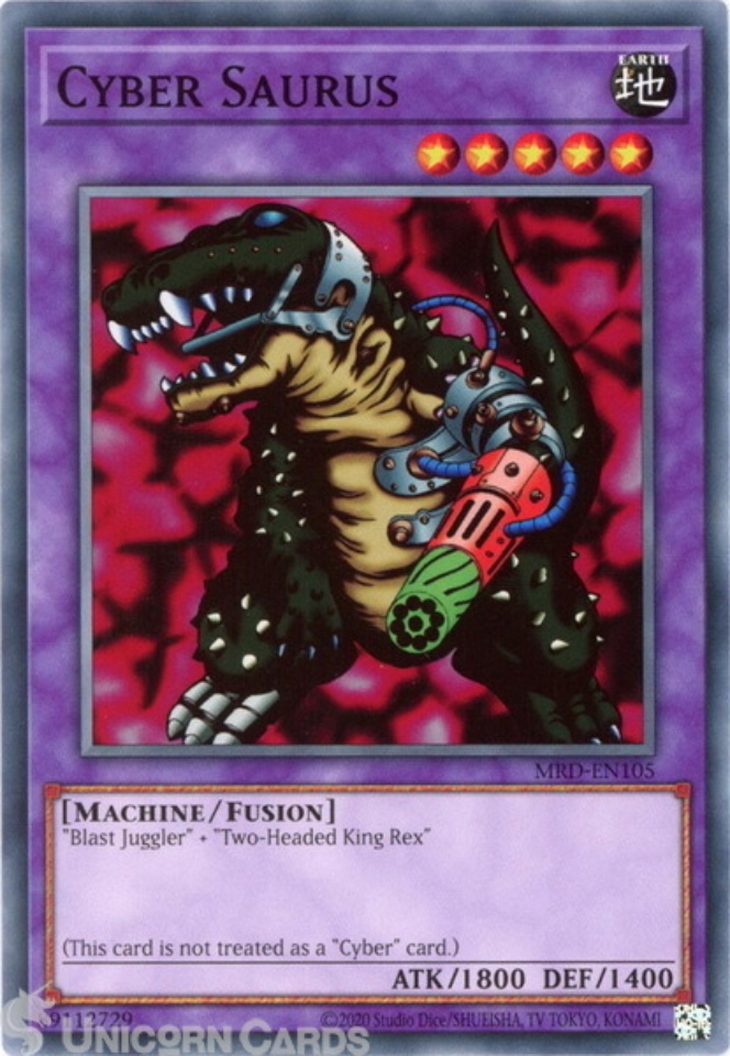 MRDEN105 Cyber Saurus Common 25th Anniversary Edition Mint YuGiOh Card Unicorn Cards