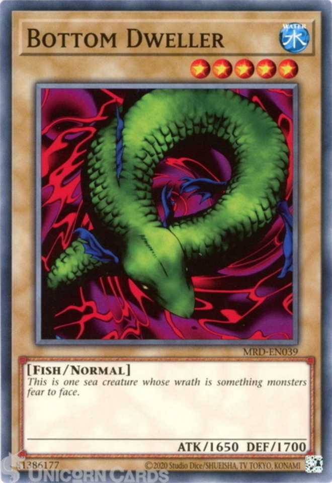 MRDEN039 Bottom Dweller Common 25th Anniversary Edition Mint YuGiOh Card Unicorn Cards