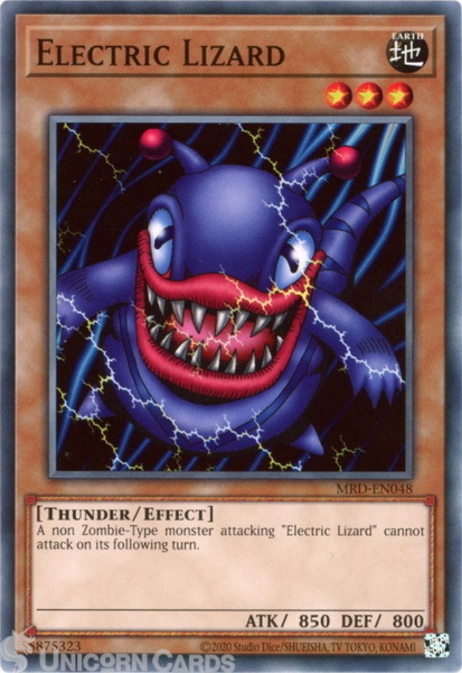 MRDEN048 Electric Lizard Common 25th Anniversary Edition Mint YuGiOh Card Unicorn Cards