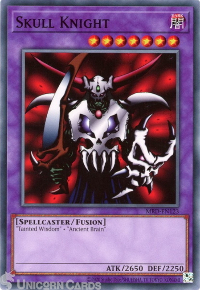 MRDEN123 Skull Knight Common 25th Anniversary Edition Mint YuGiOh Card Unicorn Cards