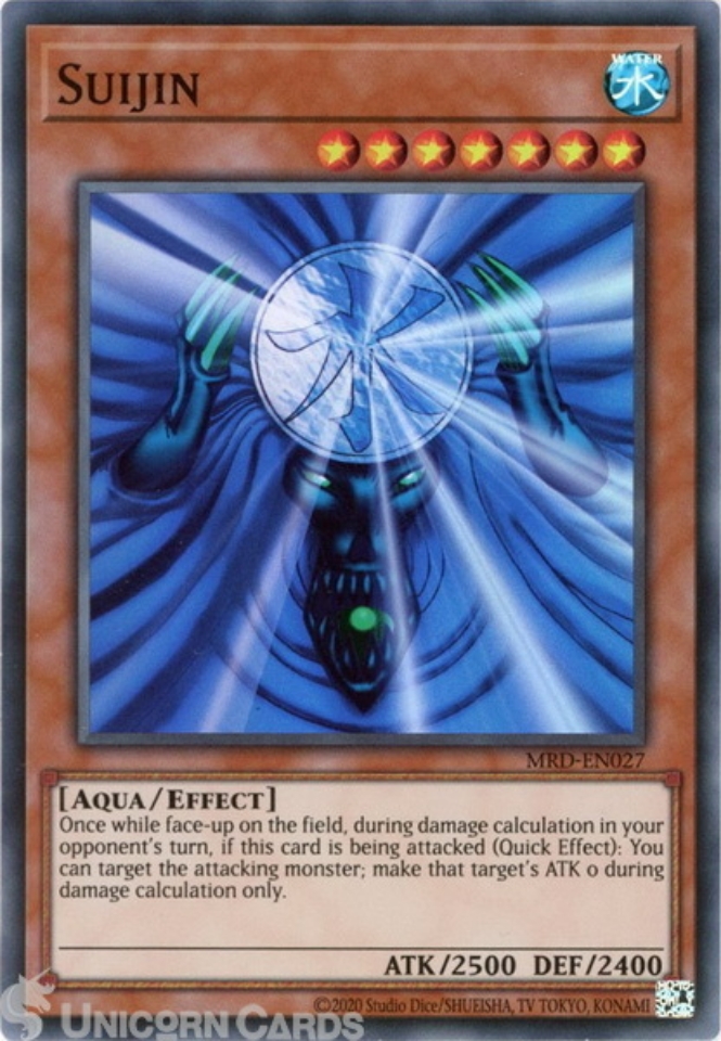 MRDEN027 Suijin Super Rare 25th Anniversary Edition Mint YuGiOh Card Unicorn Cards
