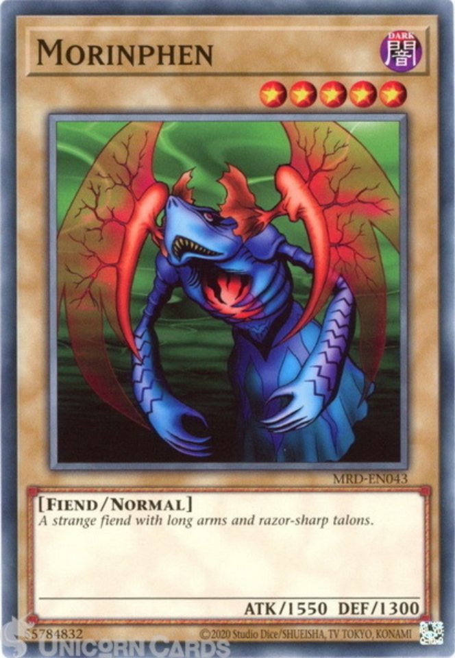 MRDEN043 Morinphen Common 25th Anniversary Edition Mint YuGiOh Card Unicorn Cards YuGiOh