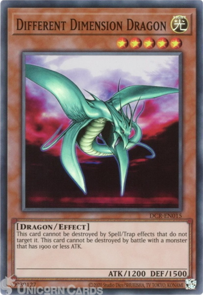 DCREN015 Different Dimension Dragon Super Rare 25th Anniversary