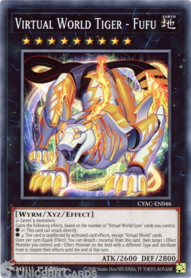 CYAC-EN046 Virtual World Tiger - Fufu :: Common 1st Edition Mint
