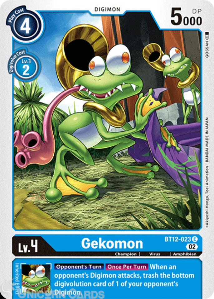 BT12023 Gekomon Common Digimon Card BT12 Across Time