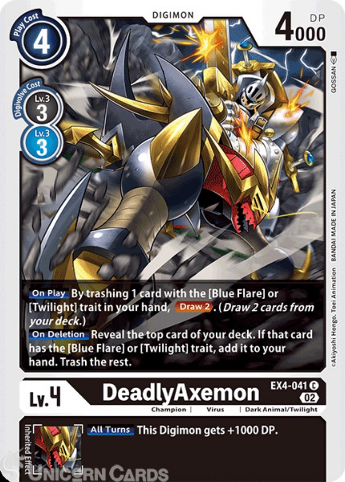 EX4041 DeadlyAxemon Common Digimon Card EX04 Alternative Being