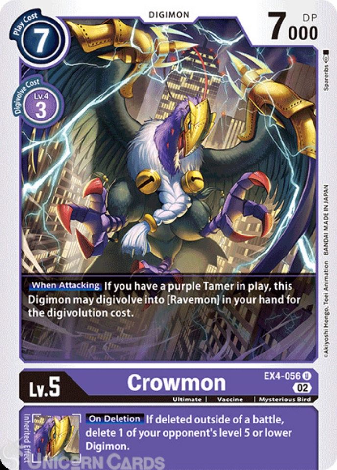 EX4056 Crowmon Digimon Card EX04 Alternative Being