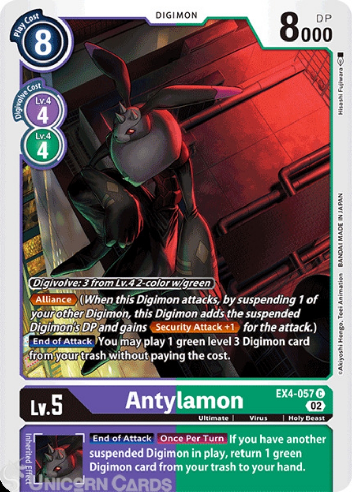 EX4057 Antylamon Common Digimon Card EX04 Alternative Being
