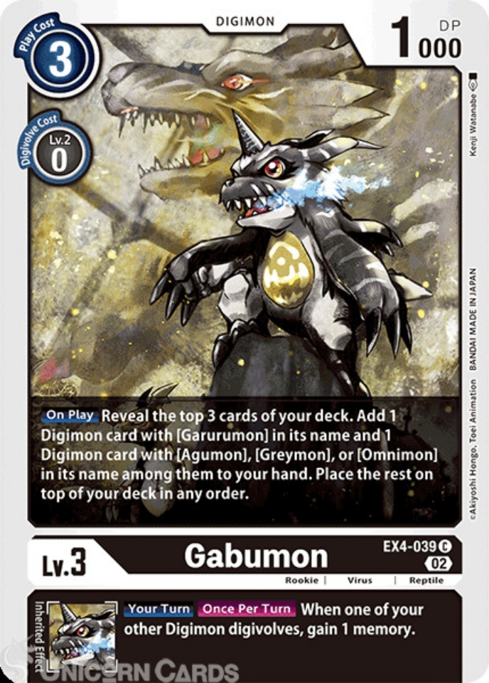 EX4039 Gabumon Common Digimon Card EX04 Alternative Being