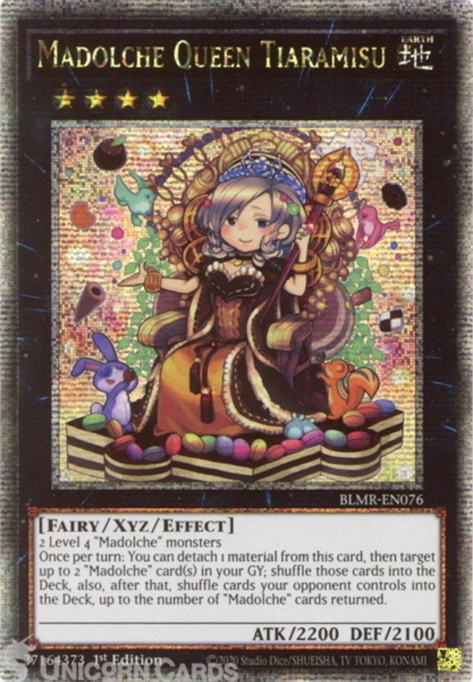 BLMR-EN076 Madolche Queen Tiaramisu :: Quarter Century Secret Rare 1st ...