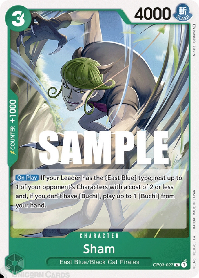 OP03027 Sham Common One Piece TCG Card OP03 Pillars of Strength