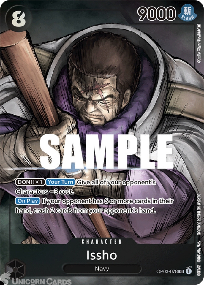 OP03-078 Issho :: Super Rare Alt Art One Piece TCG Card :: OP03 ...