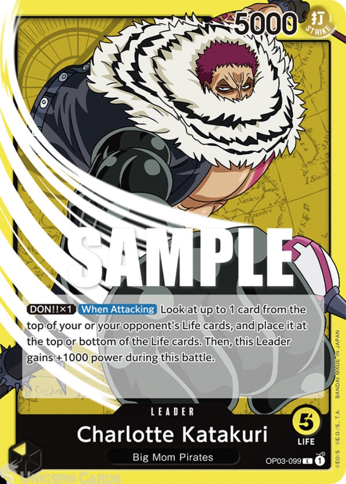 OP03-099 Charlotte Katakuri :: Leader One Piece TCG Card :: OP03: Pillars  of Strength ::