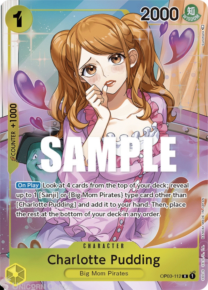 OP03-112 Charlotte Pudding :: Rare Alt Art One Piece TCG Card :: OP03 ...