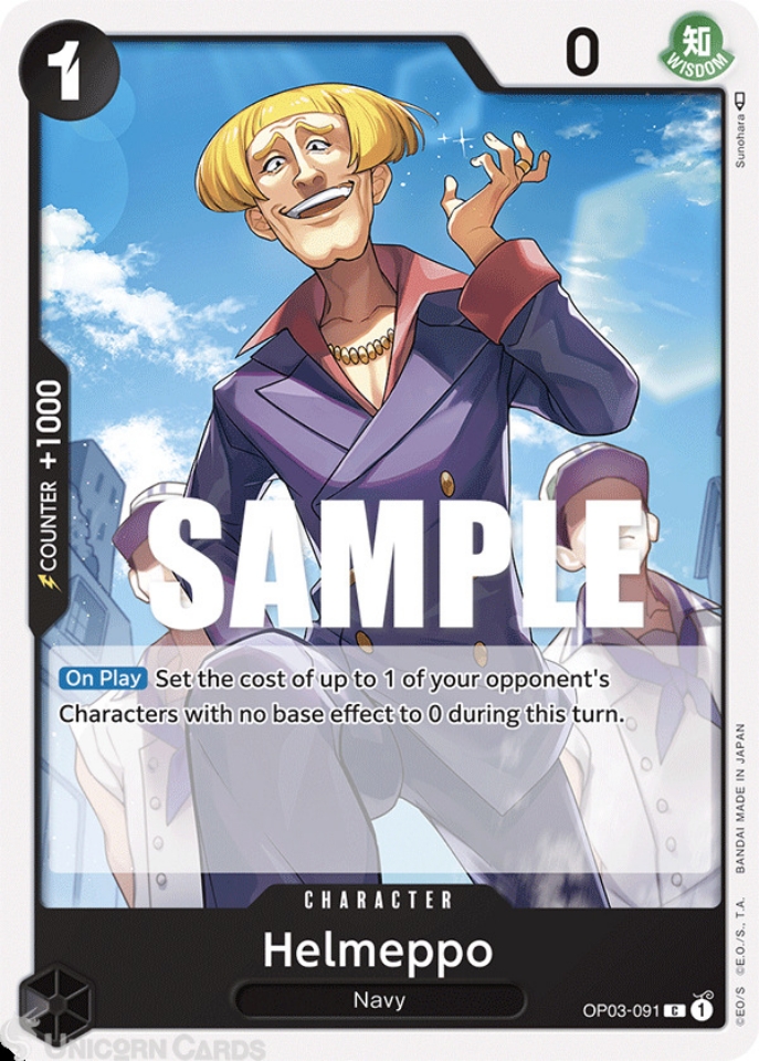 OP03091 Helmeppo Common One Piece TCG Card OP03 Pillars of