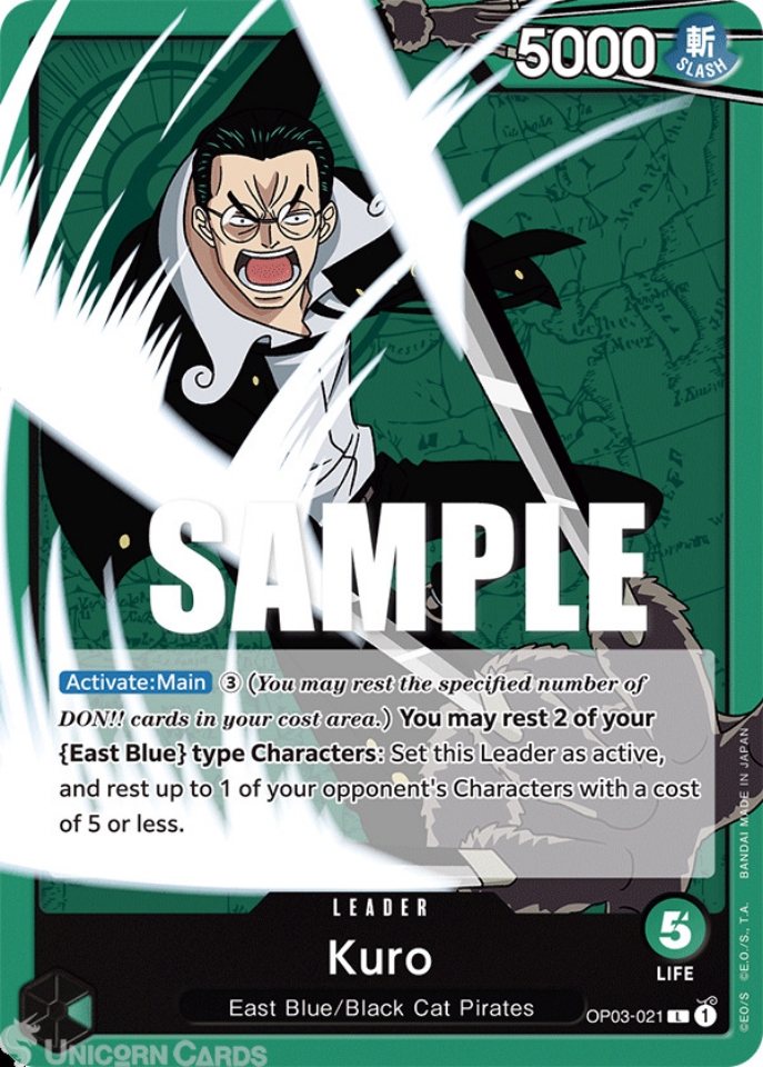 OP03021 Kuro Leader One Piece TCG Card OP03 Pillars of Strength