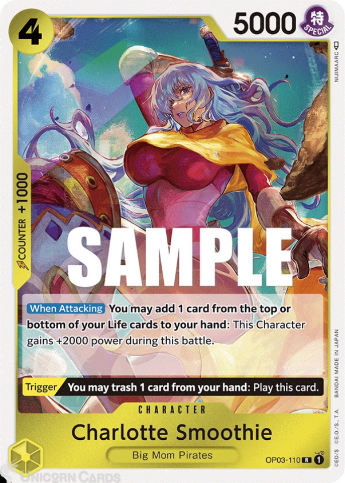 OP03110 Charlotte Smoothie Rare One Piece TCG Card OP03 Pillars