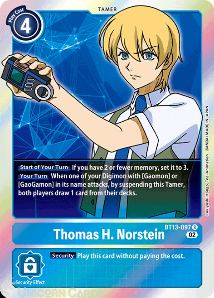 BT13-097 Thomas H. Norstein :: Rare Digimon Card :: BT-13: Versus Royal ...