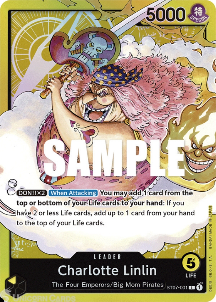 ST07001 Charlotte Linlin Leader Foil One Piece TCG Card ST07 Starter Deck Big Mom