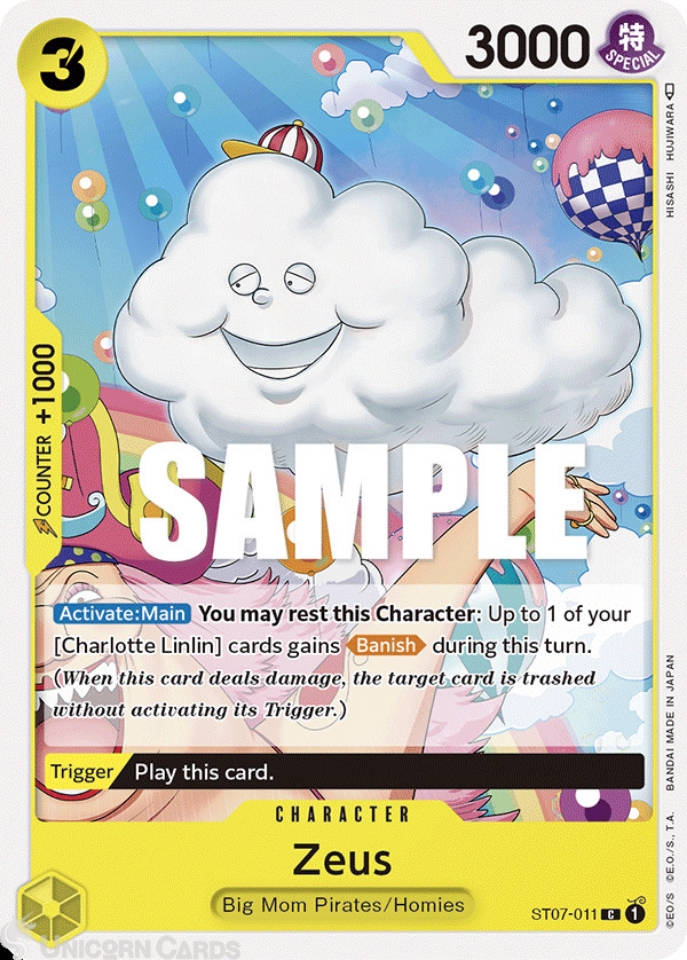 ST07-011 Zeus :: Common One Piece TCG Card :: ST07: Starter Deck