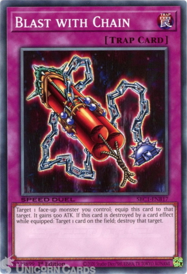SBC1-ENB17 Blast with Chain :: Common 1st Edition YuGiOh Card:: Unicorn  Cards - YuGiOh!, Pokemon, Digimon and MTG TCG Cards for Players and  Collectors.